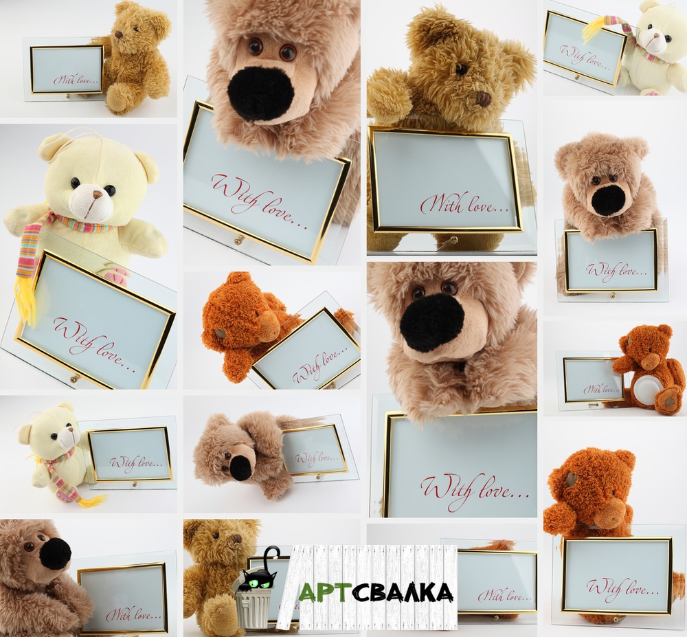 Мишка с рамкой для фотки | Bear with frame for photos